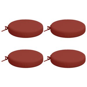 vidaXL Coussins de si&egrave;ge SOEST 4 pc 100 % polyester Rouge &Oslash; 35 x 7 cm