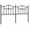 vidaXL T&ecirc;te de lit de remplacement m&eacute;tal noir 160 cm