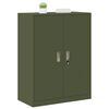 vidaXL Armoire de rangement Vert olive 80 x 40 x 105 cm Acier