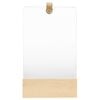vidaXL Miroir mural Bois de pin massif 23x39,5 cm