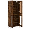 vidaXL Buffet haut Ch&ecirc;ne fum&eacute; 69,5x34x180 cm Bois d'ing&eacute;nierie
