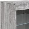 vidaXL Buffet avec lumi&egrave;res LED sonoma gris 164x37x67 cm