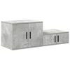 vidaXL Armoire de rangement 2 pcs Gris b&eacute;ton 118 x 41 x 40 cm