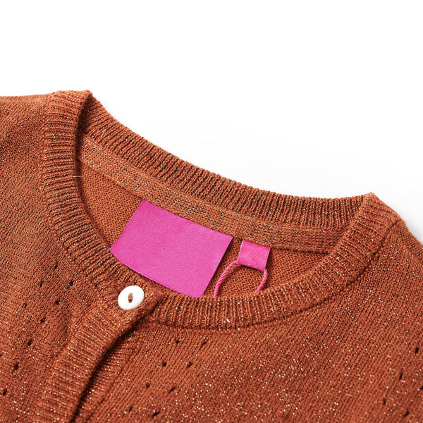 Cardigan pour enfants tricoté cognac 116