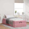 vidaXL Cadre de lit avec matelas avec matelas 2 pcs Rose Velours