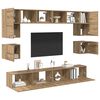 vidaXL Ensemble meuble TV 8 pcs Ch&ecirc;ne artisanal Bois d'ing&eacute;nierie