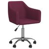 vidaXL Chaises pivotantes &agrave; manger lot de 6 violet tissu
