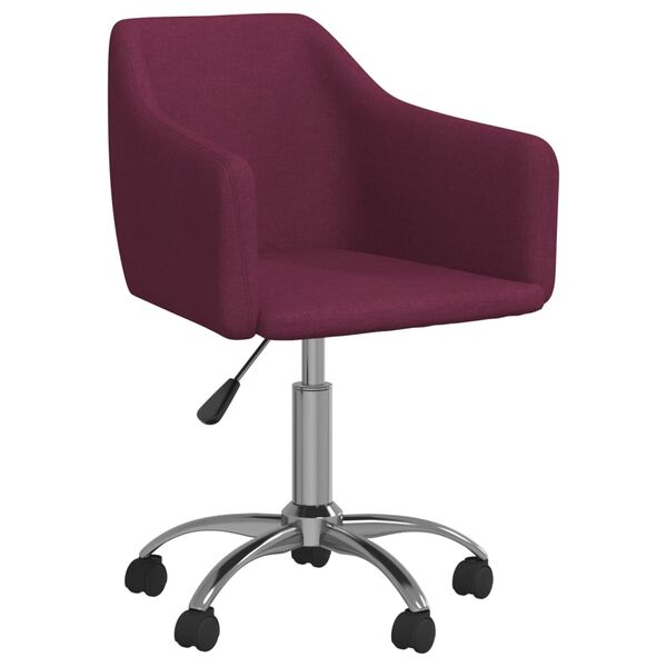 vidaXL Chaises pivotantes &agrave; manger lot de 6 violet tissu