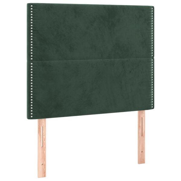 vidaXL T&ecirc;te de lit Vert fonc&eacute; 90x5x118/128 cm Velours