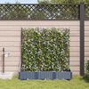 vidaXL Cache-pot de jardin 3 pcs Gris 120 x 40 x 126 cm Plastique