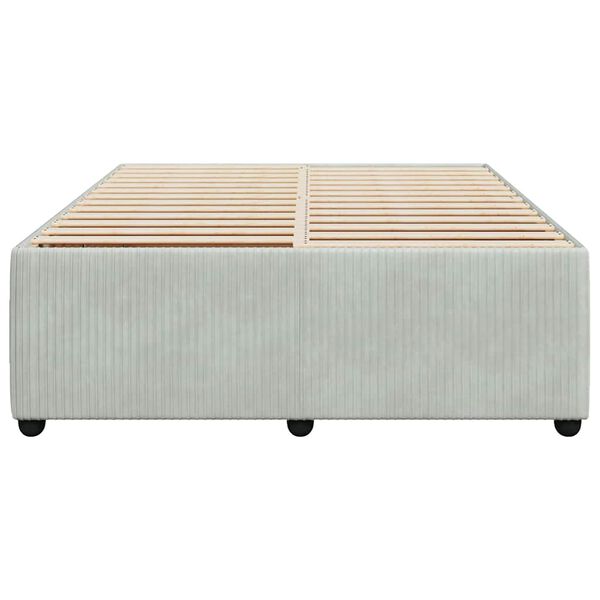 vidaXL Cadre de lit sans matelas gris clair 140x190 cm velours