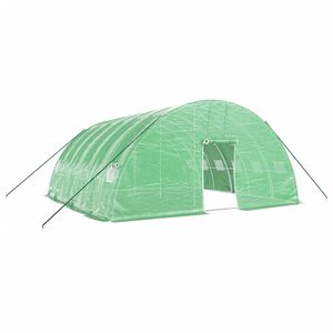 vidaXL Serre avec cadre en acier vert 36 m&sup2; 6x6x2,85 m