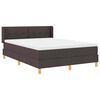 vidaXL Lit &agrave; ressorts avec matelas Marron fonc&eacute; 200 x 140 cm Polyester