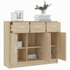 vidaXL Buffet ch&ecirc;ne sonoma 91x28x75 cm bois d'ing&eacute;nierie