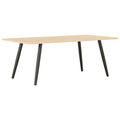 vidaXL Table basse Noir et chêne 120x60x46 cm
