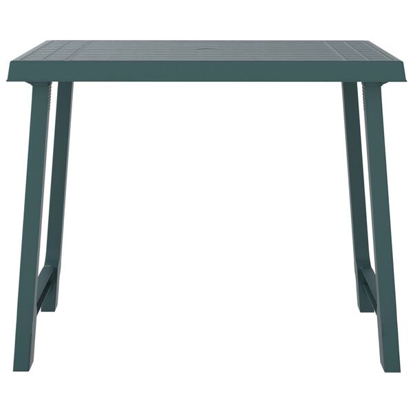 vidaXL Table de camping vert 79x56x64 cm PP aspect de bois