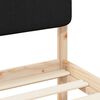 vidaXL Cadre de lit avec tête de lit rembourrée Noir 140 x 190 cm