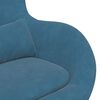 vidaXL Chaise &OElig;uf avec Pouf with Footstool Bleu Velours