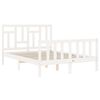 vidaXL Cadre de lit sans matelas blanc 140x190 cm bois de pin massif