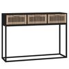 vidaXL Table console noir 105x30x75 cm bois d'ing&eacute;nierie et fer