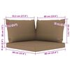vidaXL Salon de jardin 6 pcs avec coussins taupe