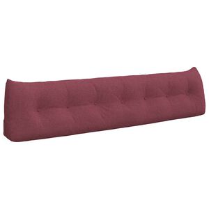 vidaXL Coussin de Dos Bordeaux 200 x 24 x 50 cm tissu