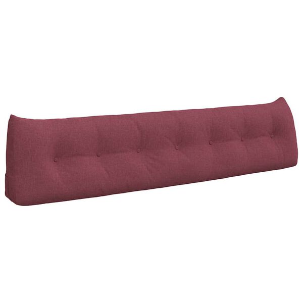 vidaXL Coussin de Dos Bordeaux 200 x 24 x 50 cm tissu