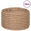 vidaXL Corde de jute 50 m de long 16 mm d'&eacute;paisseur