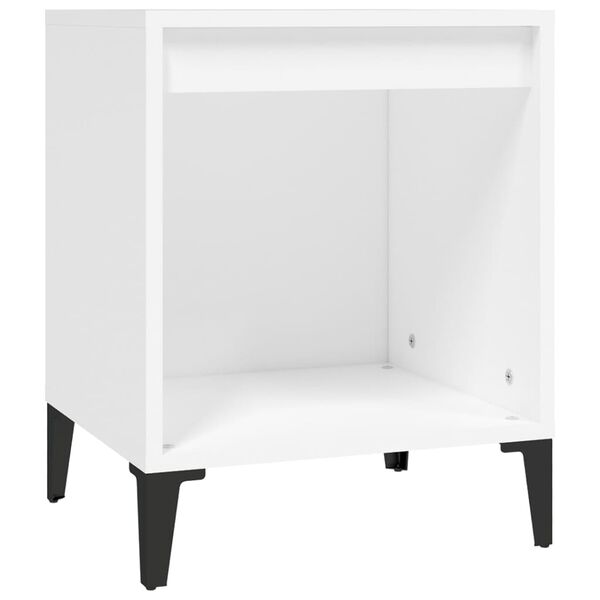 vidaXL Table de chevet Blanc 40x35x50 cm