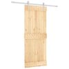 vidaXL Porte coulissante Naturel et Blanc 85 x 210 cm