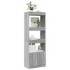 vidaXL Buffet haut 63x33x180 cm sonoma gris bois d'ing&eacute;nierie