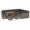 vidaXL Ensemble de canap&eacute; de jardin 13 pc Gris polyrotin
