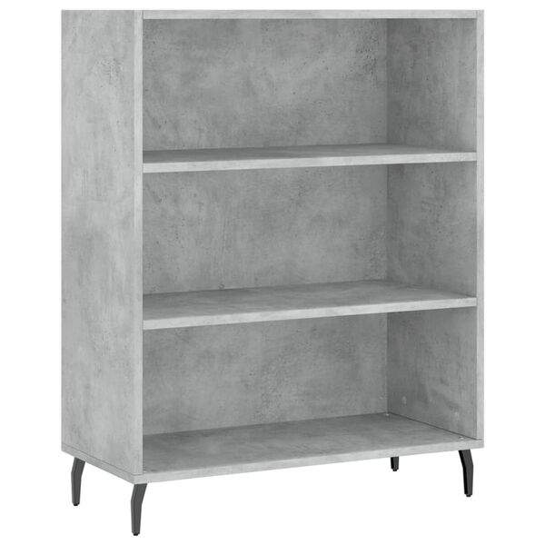 vidaXL Buffet gris b&eacute;ton 69,5x32,5x180 cm bois d'ing&eacute;nierie