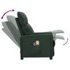 vidaXL Fauteuil &eacute;lectrique de massage Vert fonc&eacute; Tissu