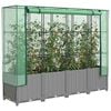 vidaXL Jardini&egrave;re sur&eacute;lev&eacute;e avec housse aspect rotin 160x40x138 cm