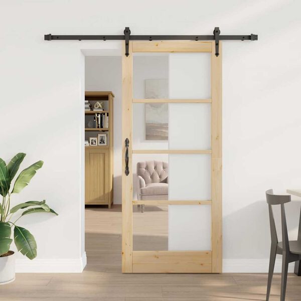 vidaXL Porte coulissante Naturel 78 x 202 cm