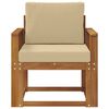 vidaXL Canap&eacute; d&rsquo;ext&eacute;rieur Bois d'acacia massif et polyester Naturel