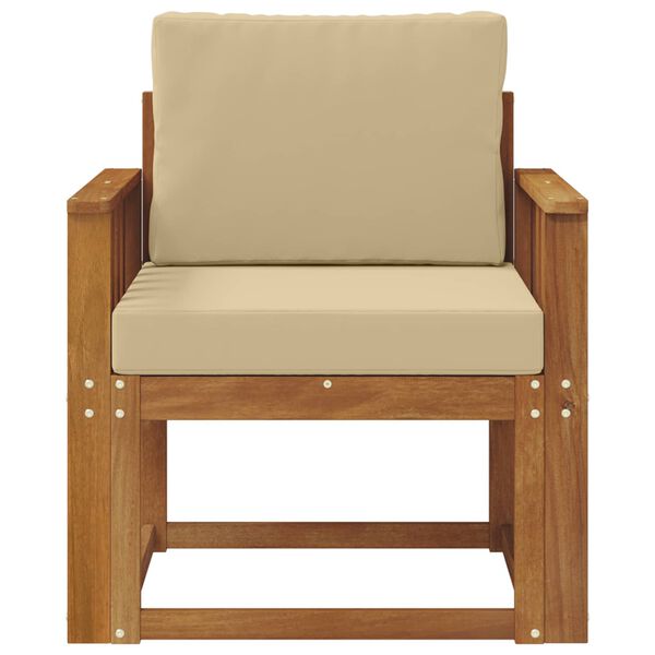 vidaXL Canap&eacute; d&rsquo;ext&eacute;rieur Bois d'acacia massif et polyester Naturel