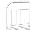 vidaXL Cadre de lit m&eacute;tal sans matelas et t&ecirc;te de lit blanc 183x213 cm