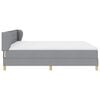 vidaXL Lit &agrave; ressorts avec matelas Gris clair 200 x 200 cm tissu