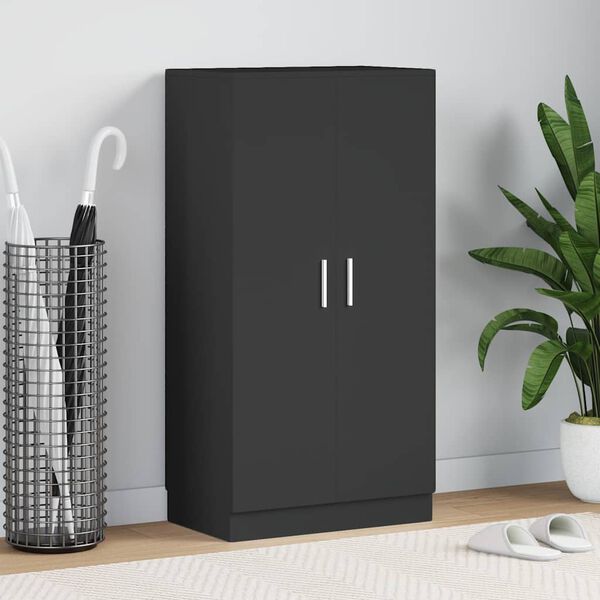 vidaXL Armoire &agrave; chaussures Noir 55x35x108 cm Bois d'ing&eacute;nierie