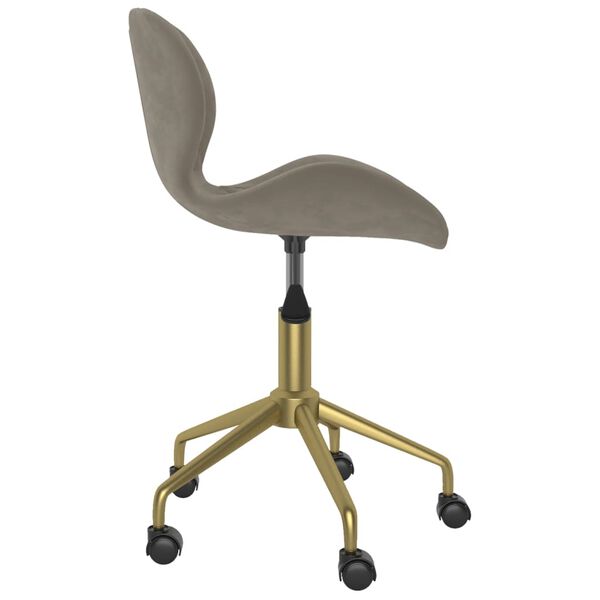 vidaXL Chaises pivotantes &agrave; manger lot de 4 gris clair velours