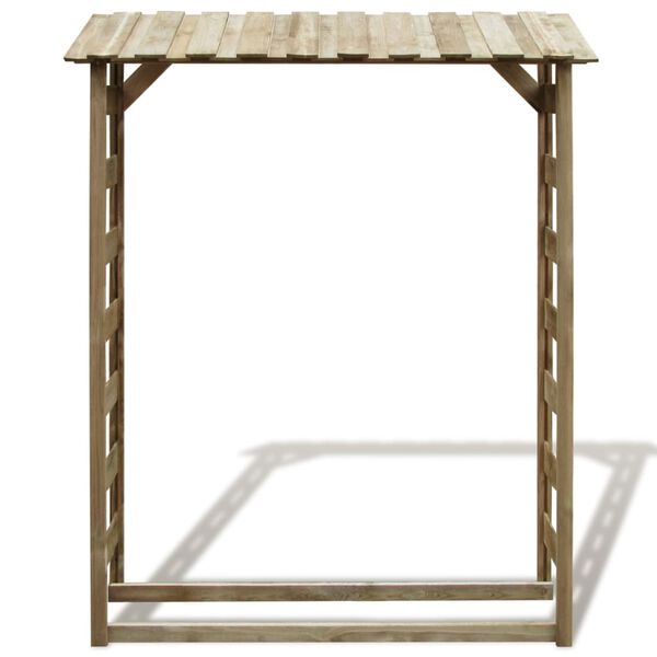 vidaXL Abri de stockage du bois de chauffage 150x44x176 cm Pin imprégné