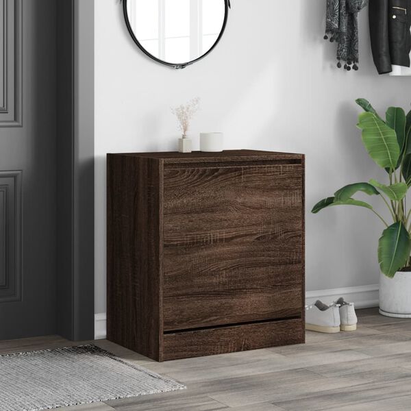 vidaXL Armoire à chaussures chêne marron 60x42x69 cm bois ingénierie