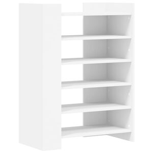 vidaXL Armoire &agrave; chaussures blanc 74,5x37,5x100 cm bois d'ing&eacute;nierie