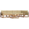 vidaXL Ensemble de canap&eacute;s d'ext&eacute;rieur 6 pcs Naturel et Beige