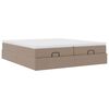 VidaXL Cadre de lit ottoman et matelas cappuccino 160x200cm similicuir