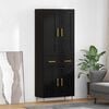 vidaXL Haut Armoire Ch&ecirc;ne noir 69,5 x 34 x 180 cm Bois d'ing&eacute;nierie