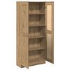 vidaXL Buffet haut ch&ecirc;ne artisanal 82,5x30,5x185 cm bois d'ing&eacute;nierie