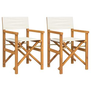 vidaXL Chaises de metteur en sc&egrave;ne pliantes lot de 2 Bois teck massif